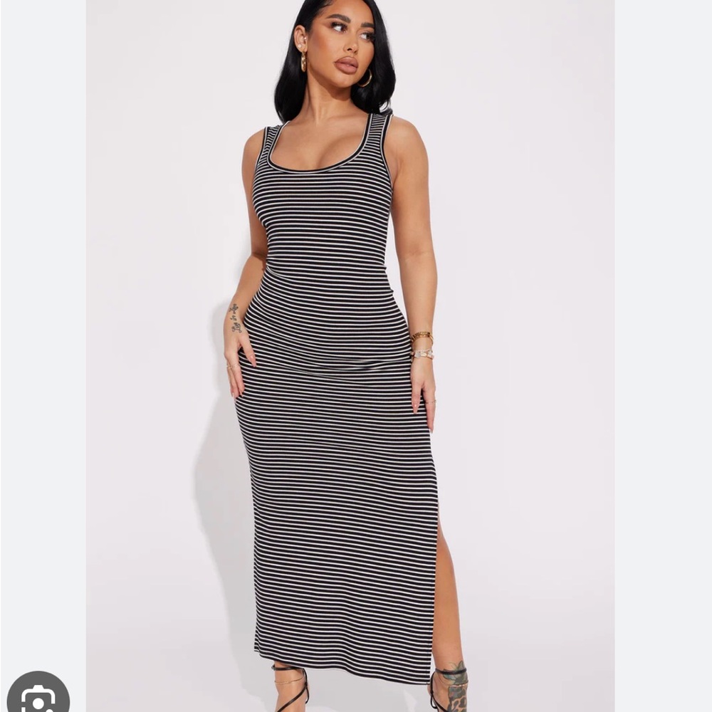 All That Jazz (Cali Brand) Ribbed Striped Dress